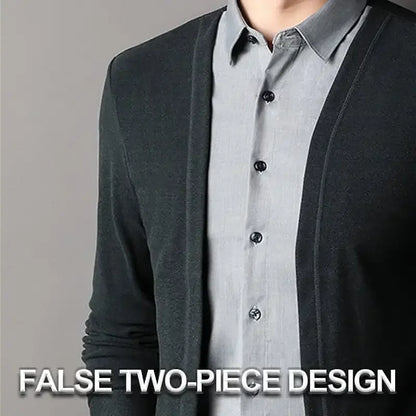 Men's Fake Two Piece Shirt